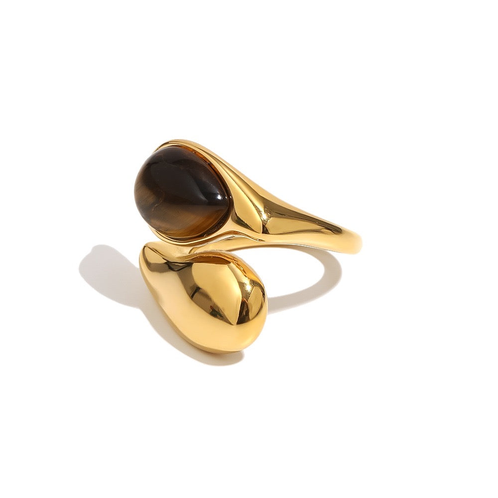 Tiger Eye Gold Zena Ring