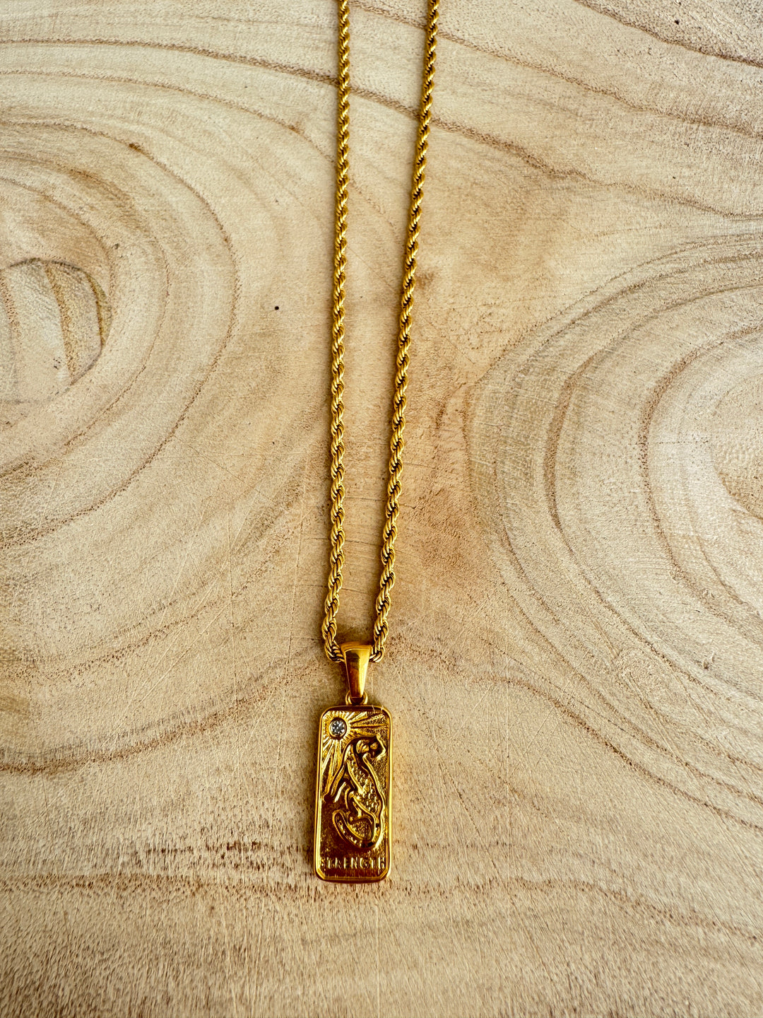 The Strength Gold Plated Waterproof Necklace