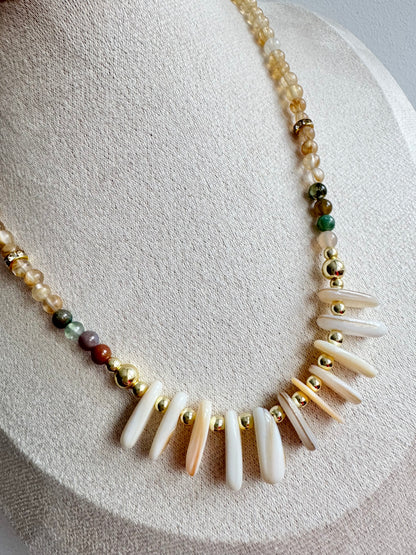 Mika Short Necklace Cream