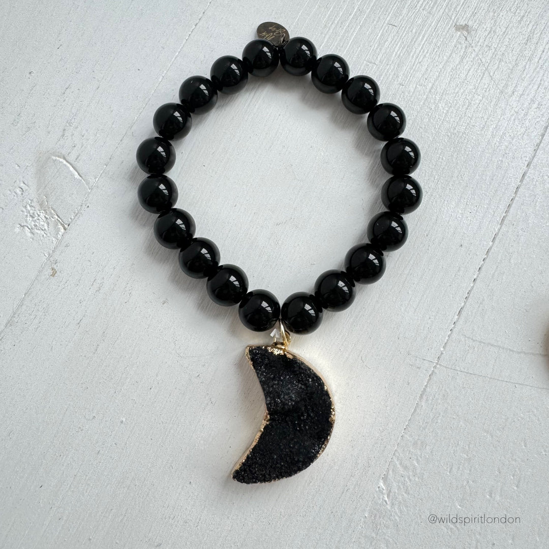 The Druzy Luna Moon Agate Bracelet