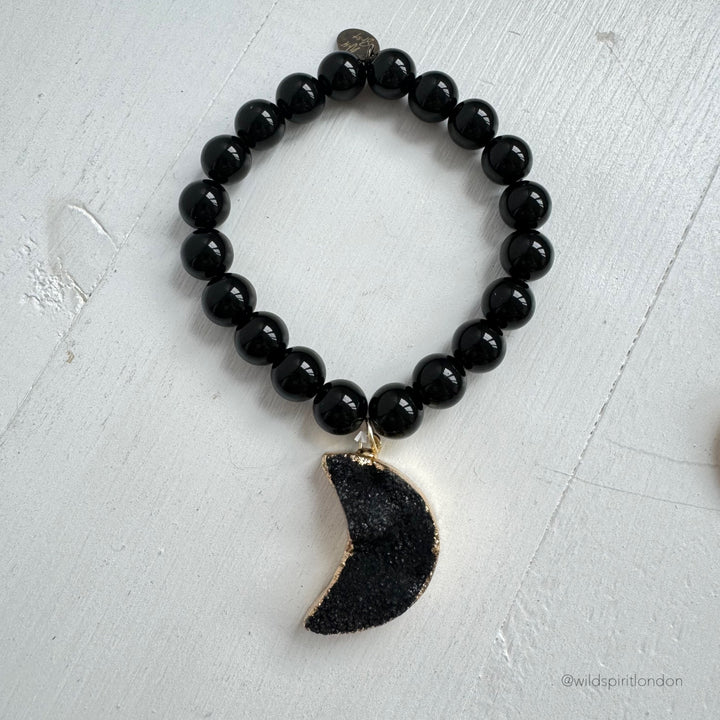 The Druzy Luna Moon Agate Bracelet