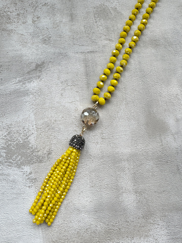 The Yellow Tassel Necklace