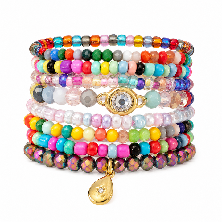 Flossi Multicolour Bracelet Stack