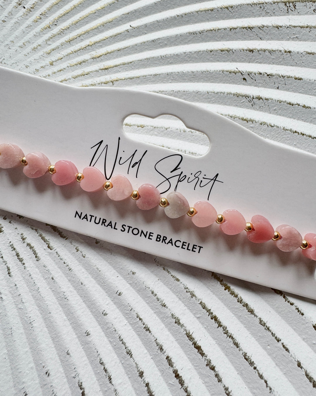 Pink Opal Mini Heart Bracelet