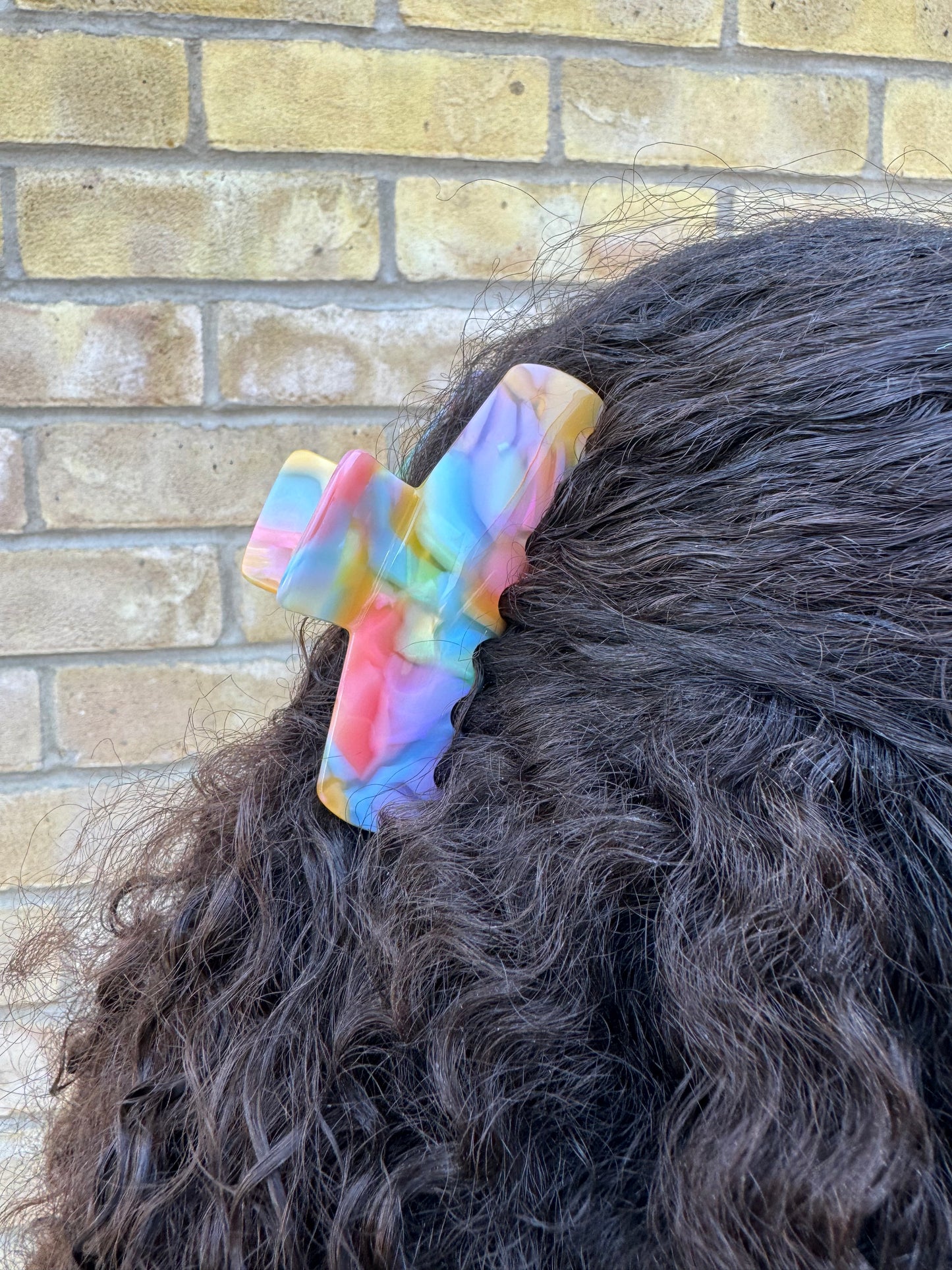 Rainbow Mix Hair Claw (4 Pack)