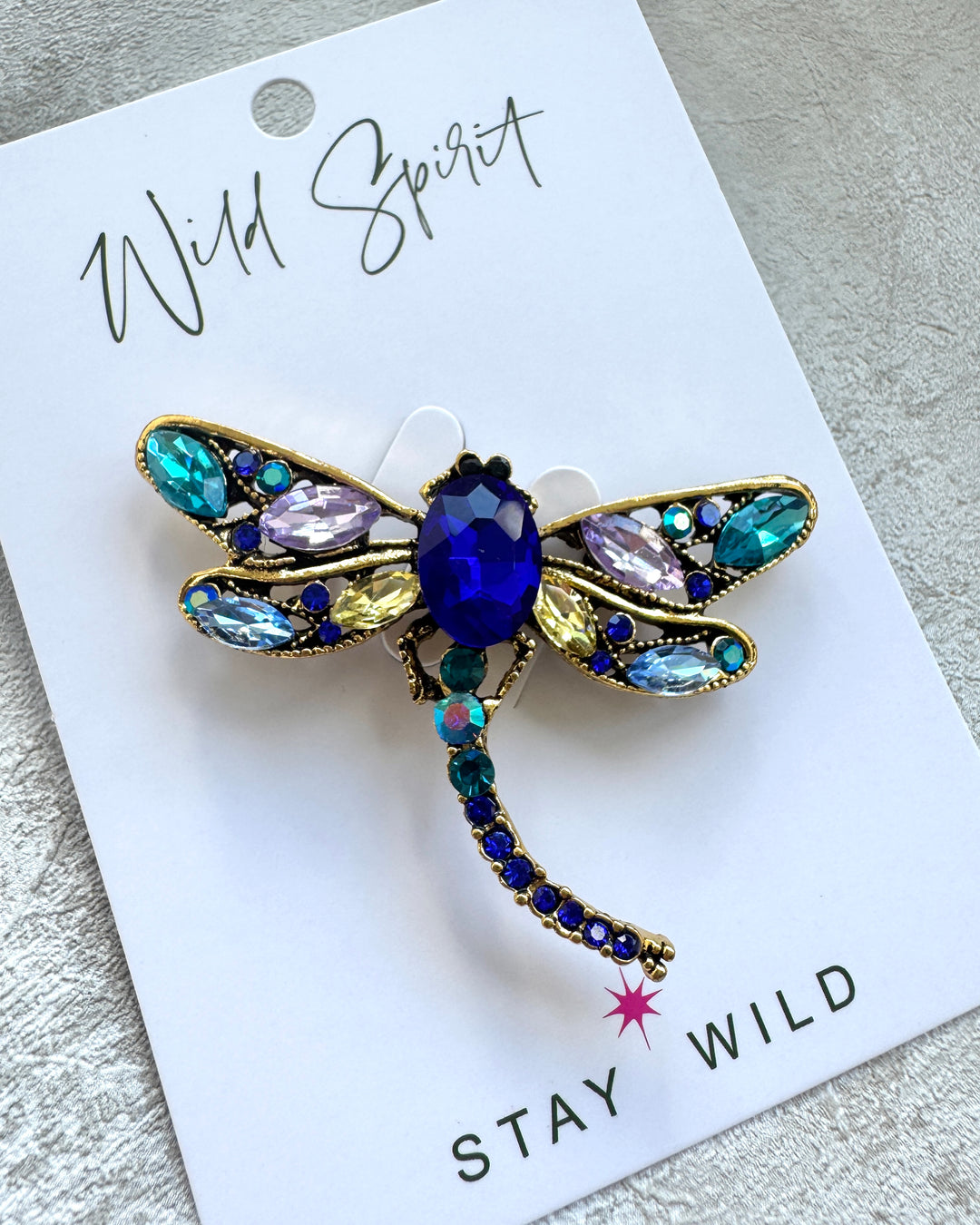 The Mini Blue Dragonfly Brooch