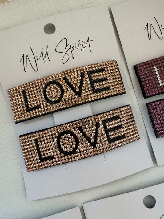 LOVE Set of 2 Hair Slides (Mixed pack of 5)