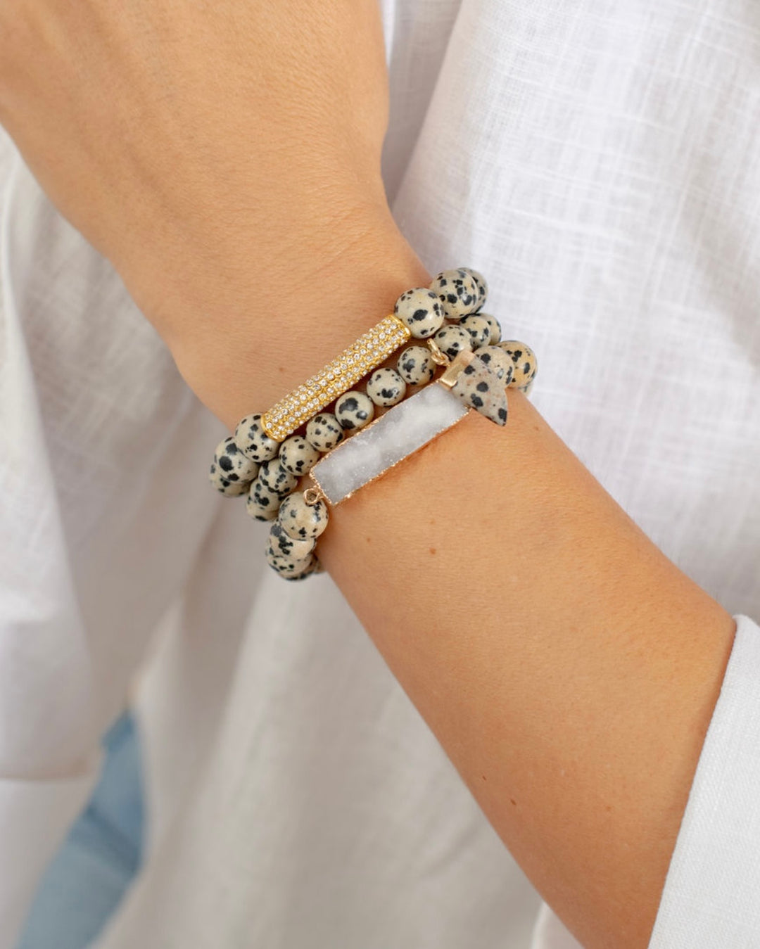 The Dalmatian Haven Druzy Bracelet Stack