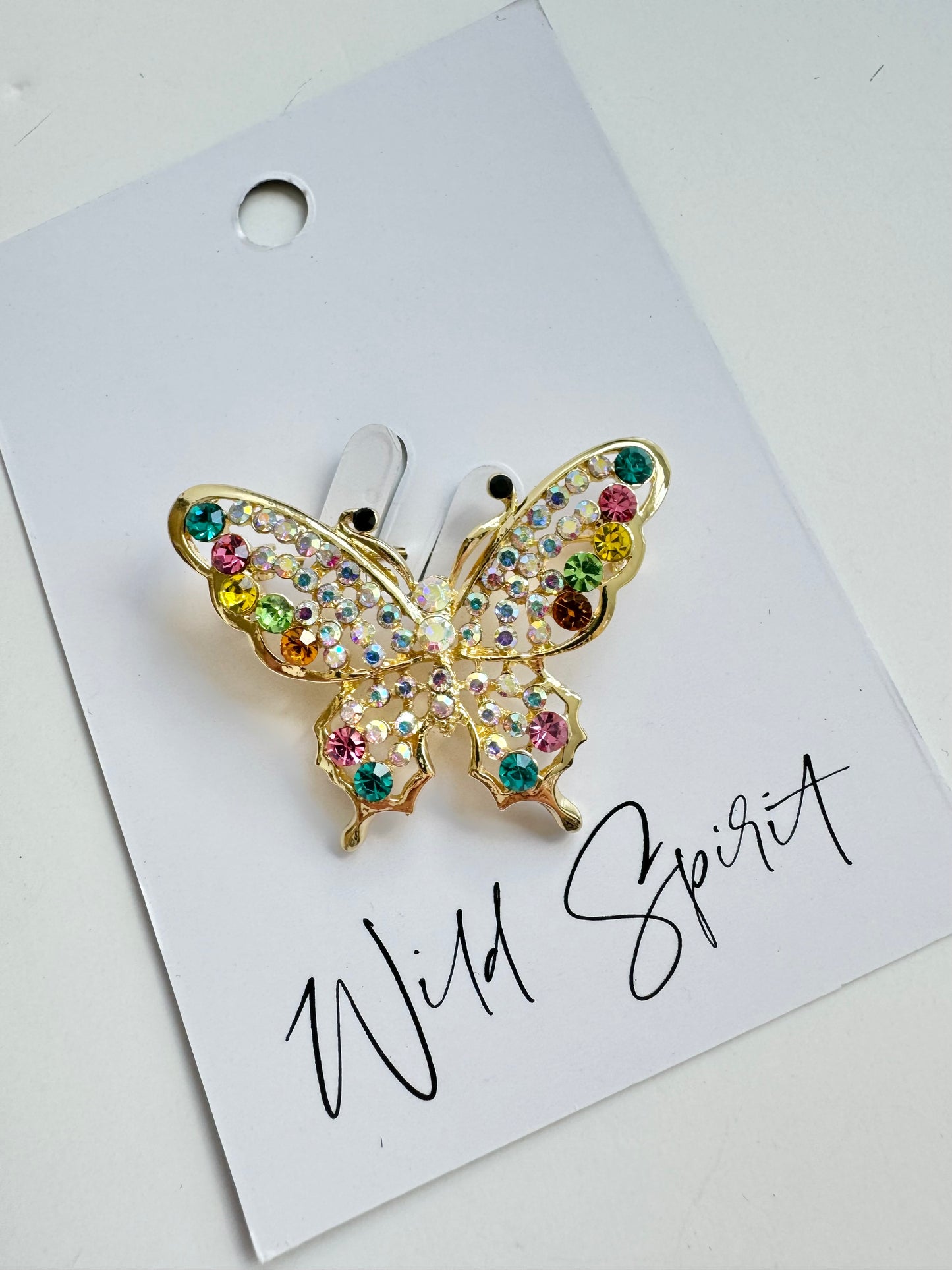 Mini Rainbow Butterfly Brooch