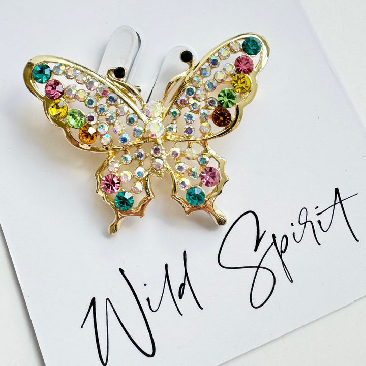 Mini Rainbow Butterfly Brooch