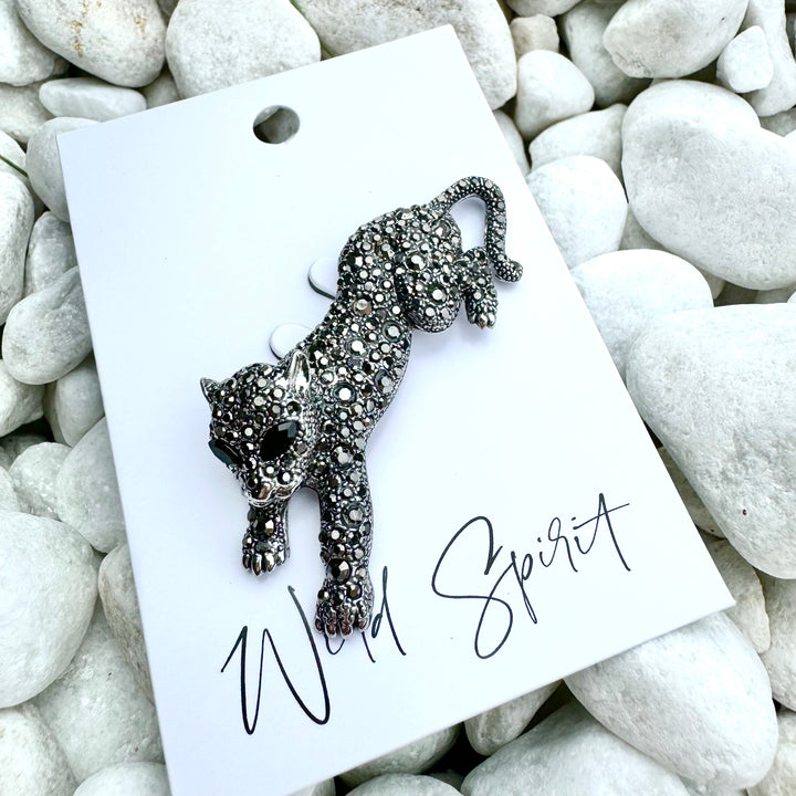 Black Cheetah Brooch