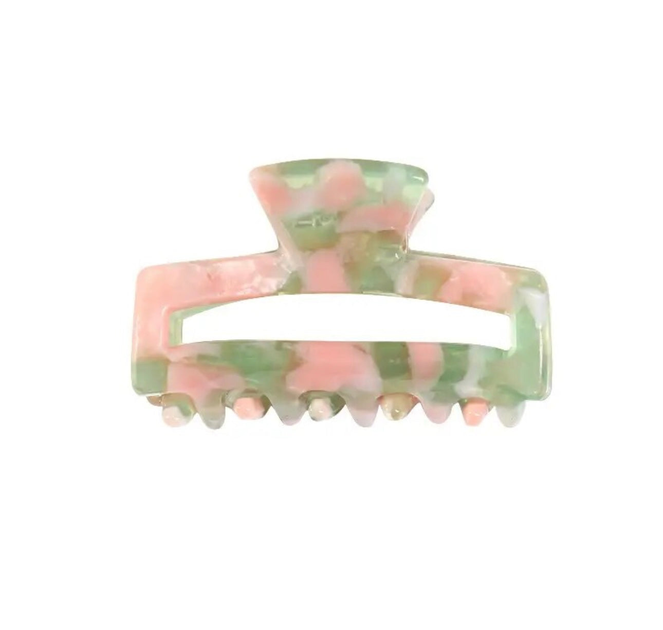 Green & Pink Mix Hair Claw (4 Pack)