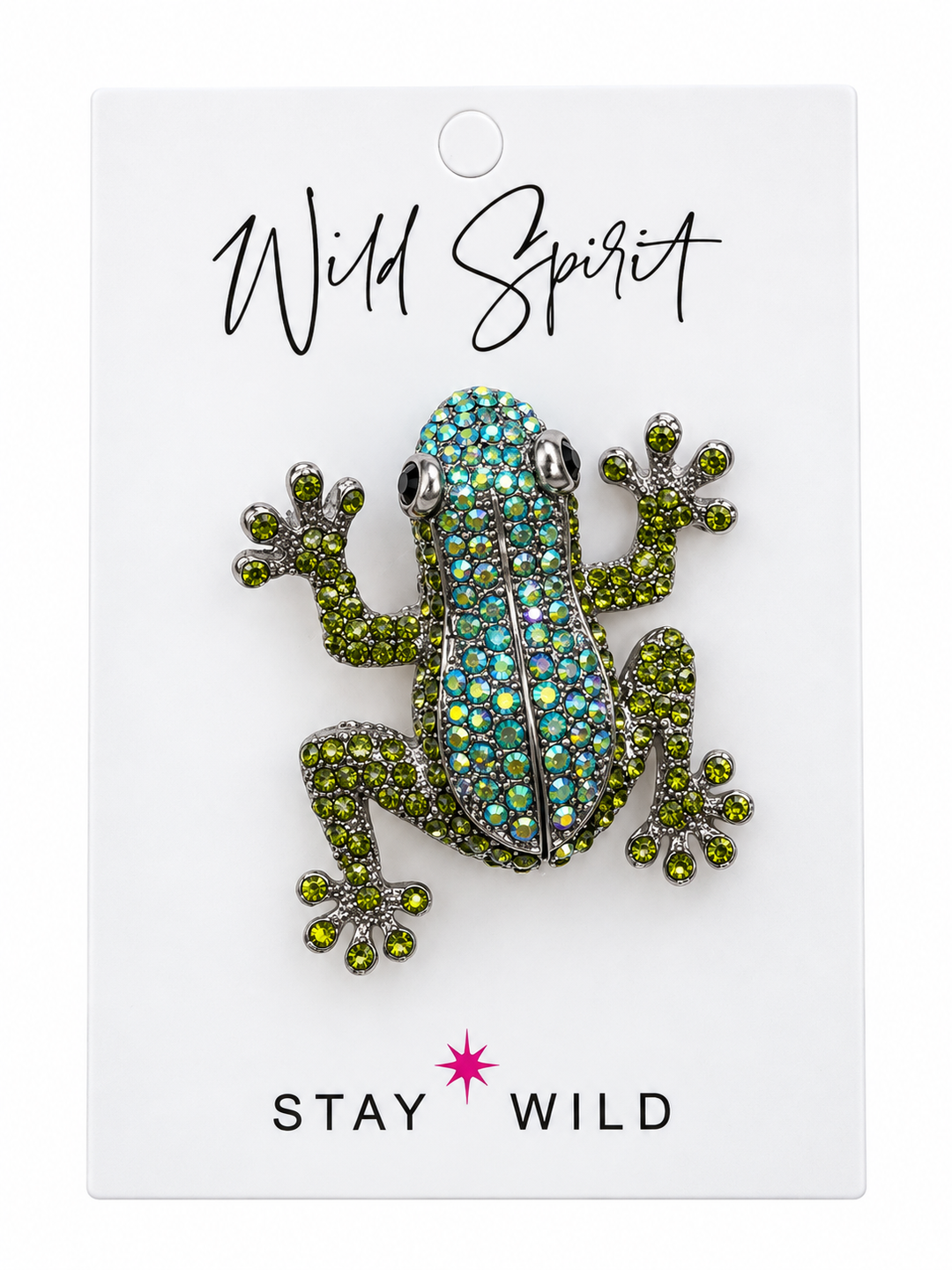 Lime Frog Brooch
