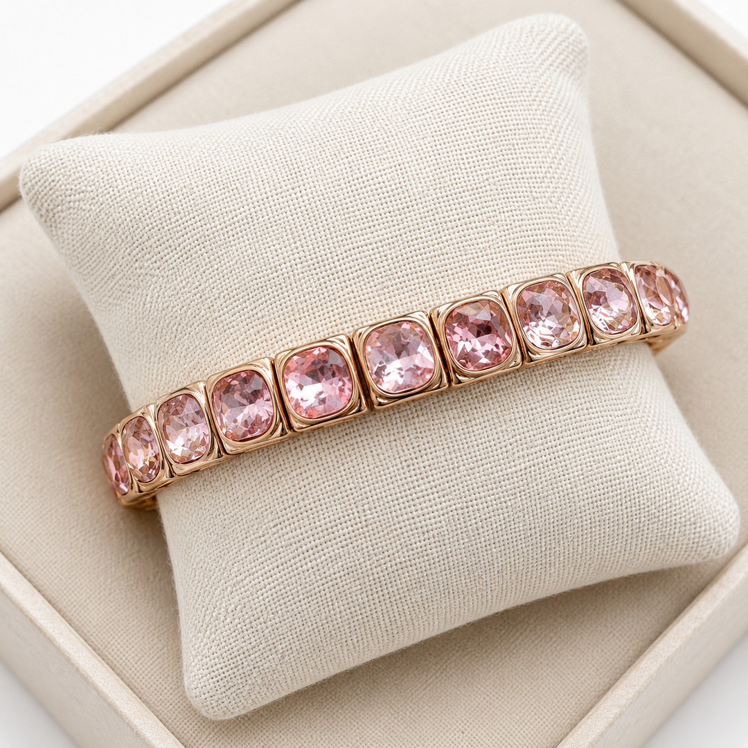 Blush Cube Bling Bracelet