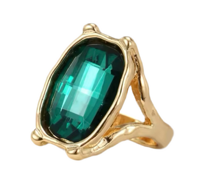 Nani Cocktail Ring - Green