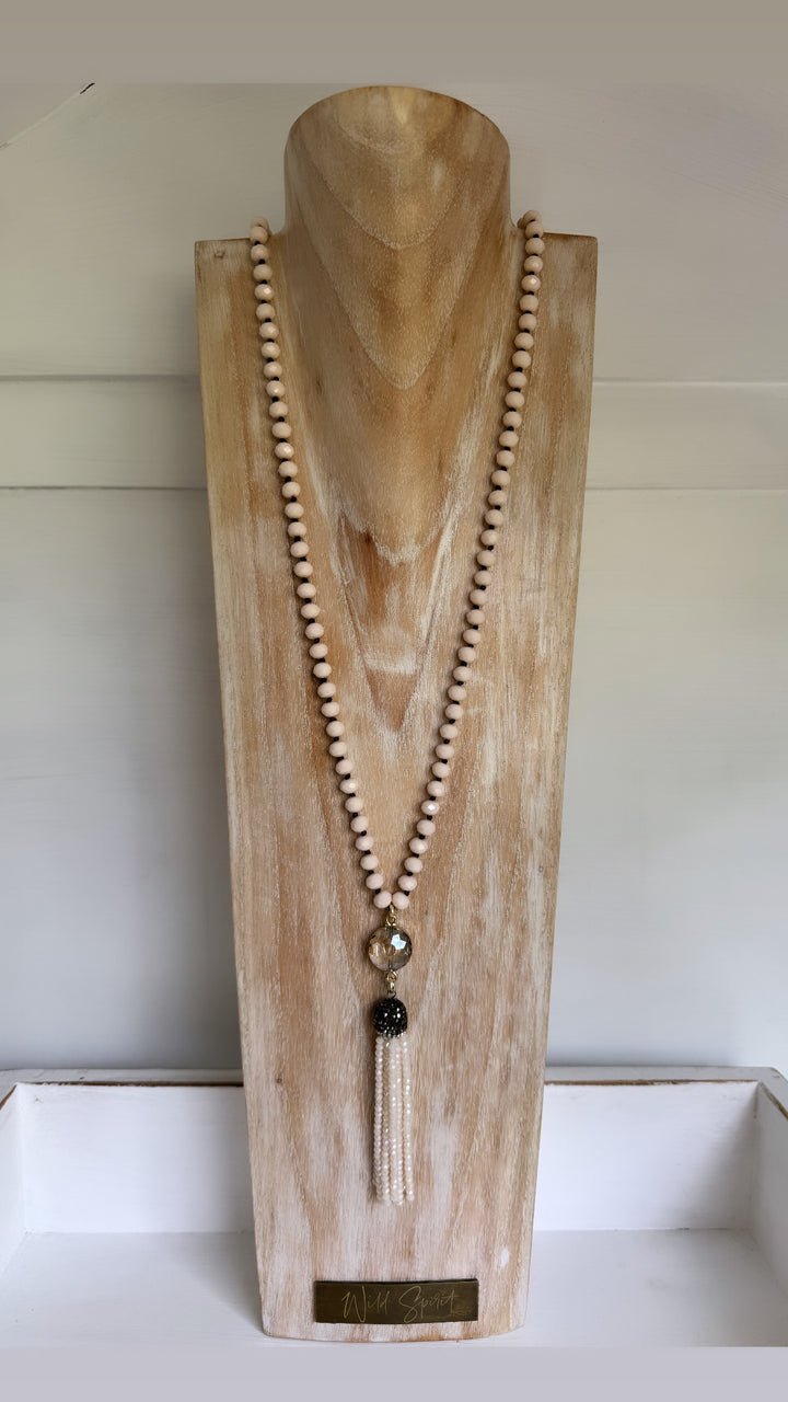 The Cream Tassel Necklace