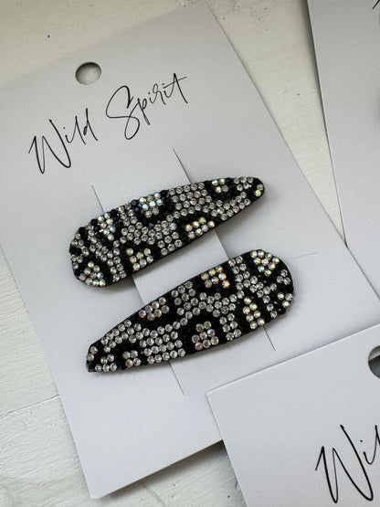 Mini Leopard Set of 2 Hair Slides (Mixed pack of 5)