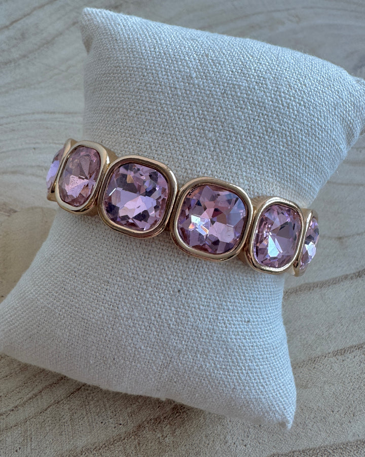 Pink Square Bling Bracelet