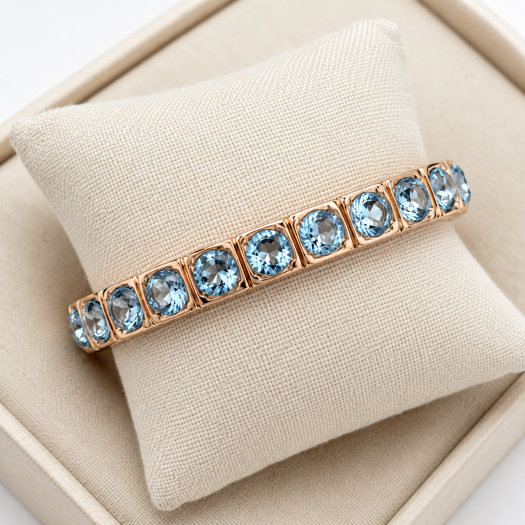 Blue Cube Bling Bracelet