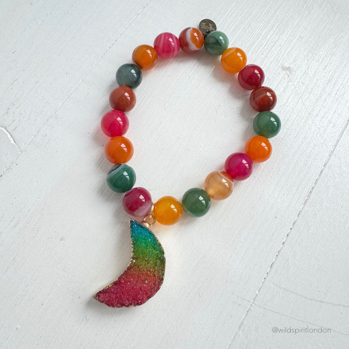 The Druzy Luna Moon Agate Bracelet