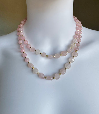 Rose Quartz Athena Necklace