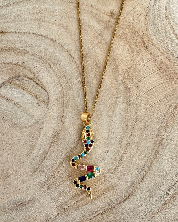 The Enchanted Snake Gold Plated Waterproof Necklace