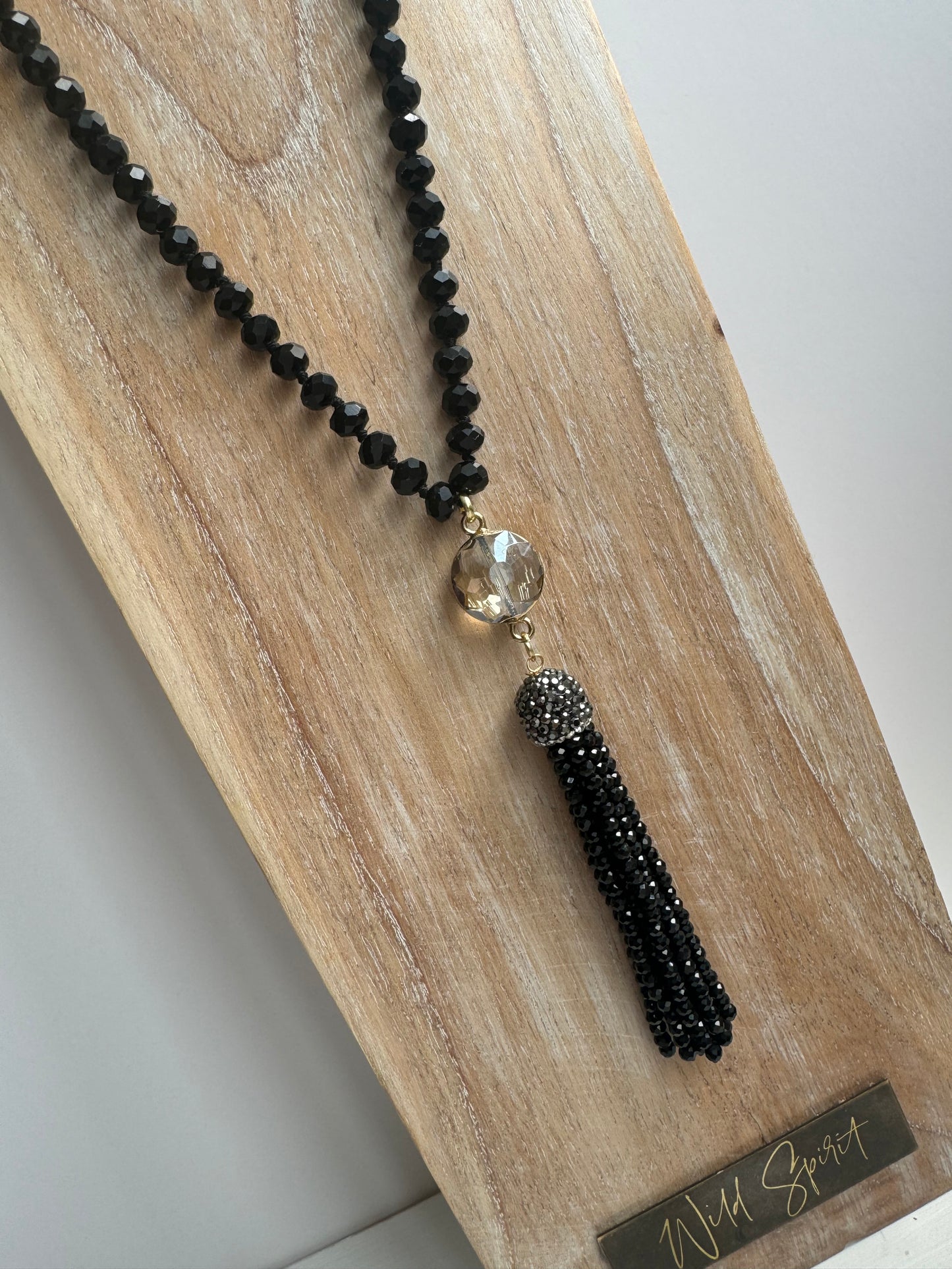 Black Tassel Necklace