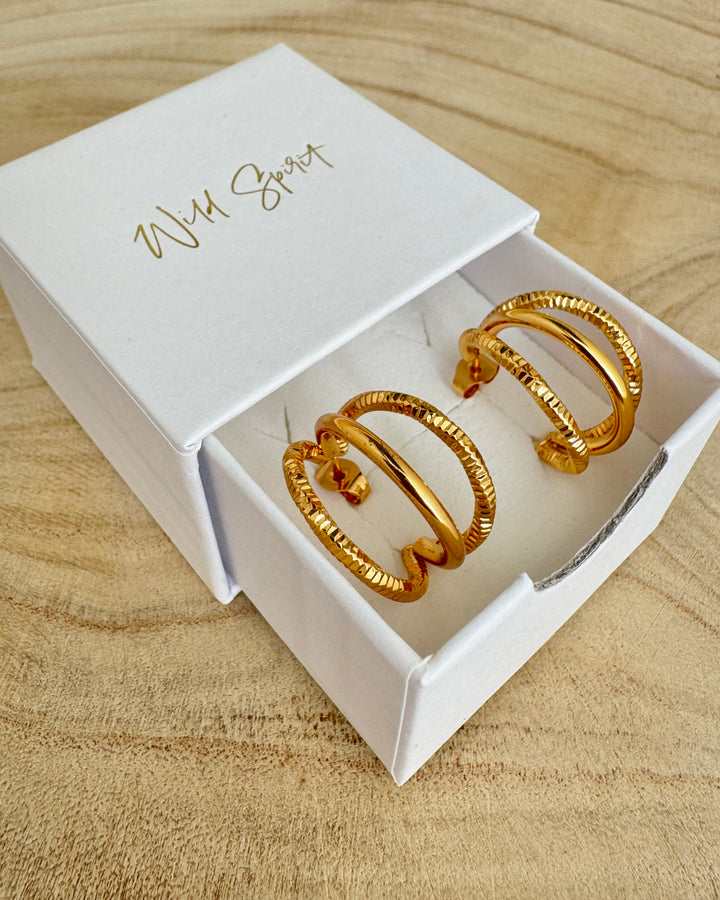 The Serenity Gold Plated Waterproof Earrings