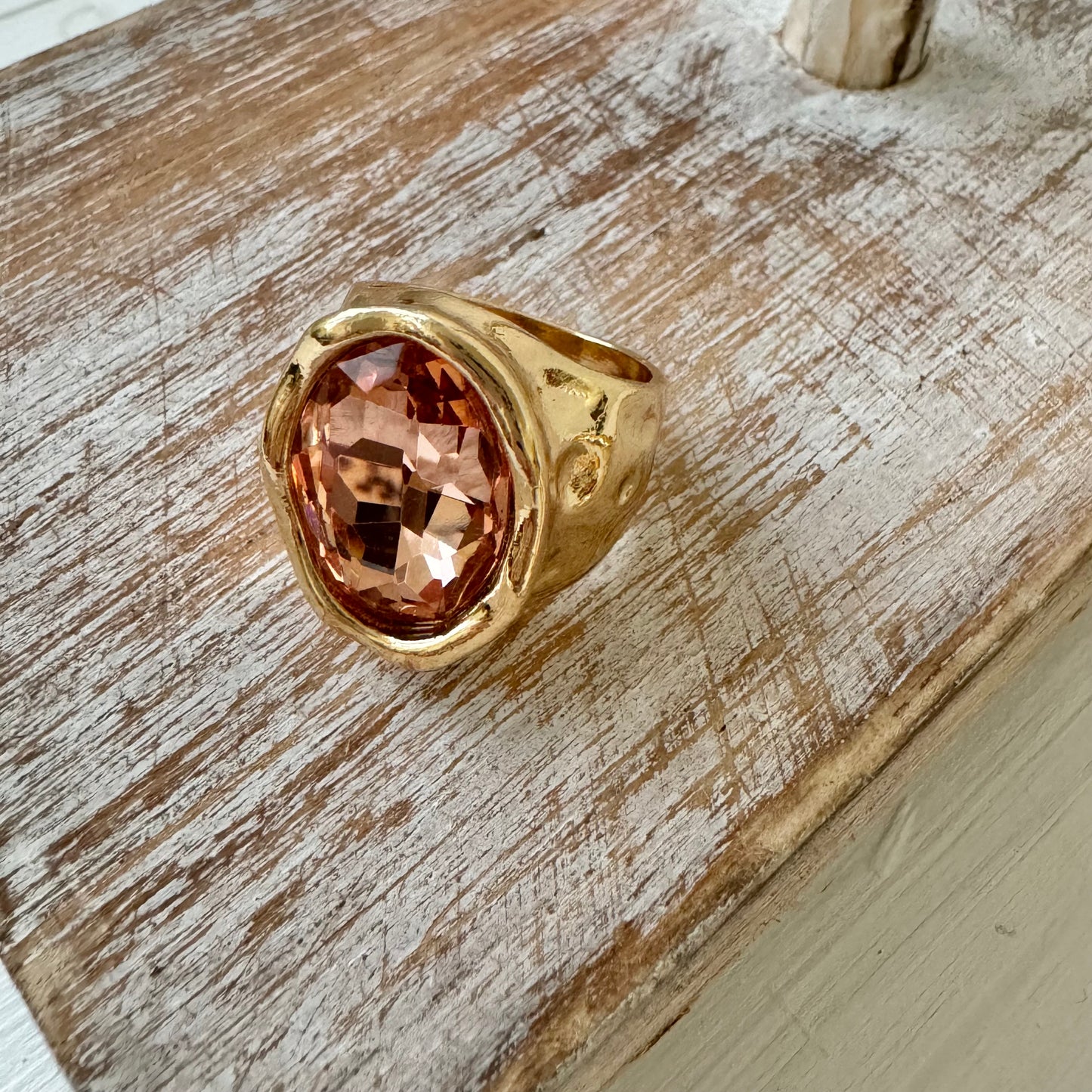 Betsy Cocktail Ring - Blush