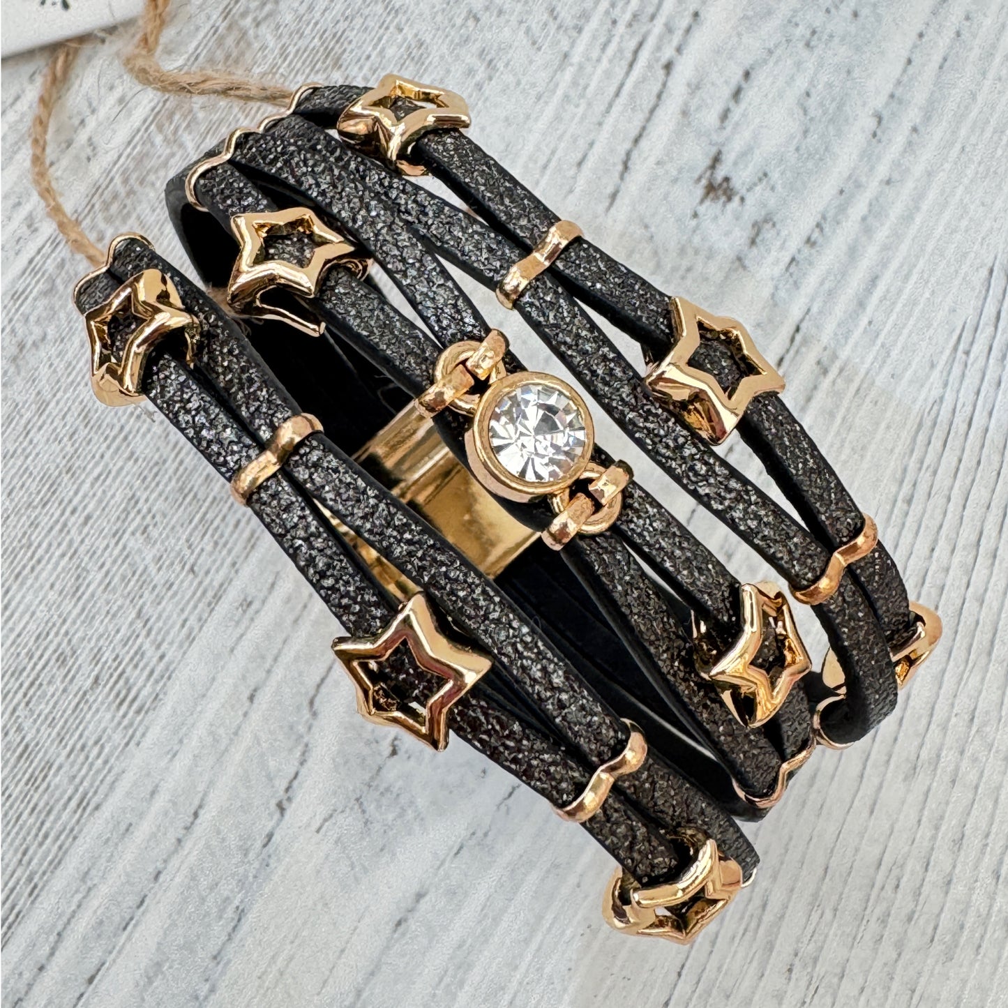 The Black Starlight Boho Cuff (Pre-Order Del mid Aug)
