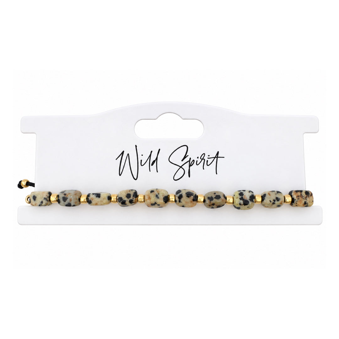 a bracelet in a white package