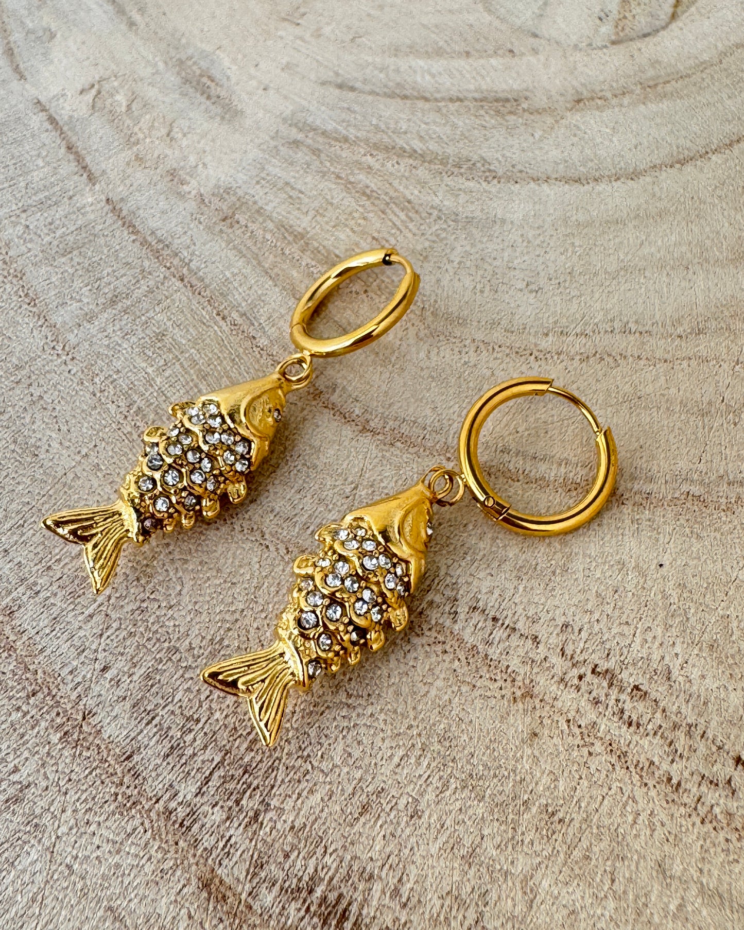 The Glowproof Shimmerfish Gold Earrings