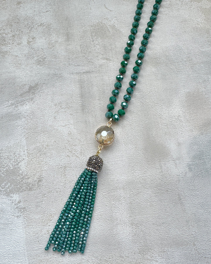 The Green Tassel Necklace