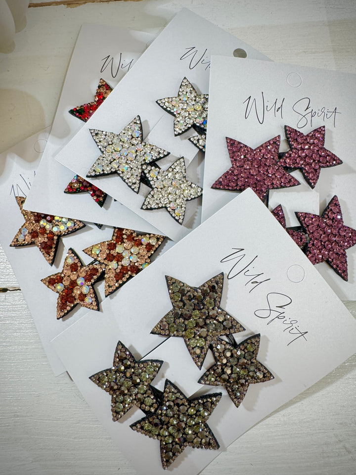 Multi Star Gift Set of 2 Hair Slides (Pack of 5)
