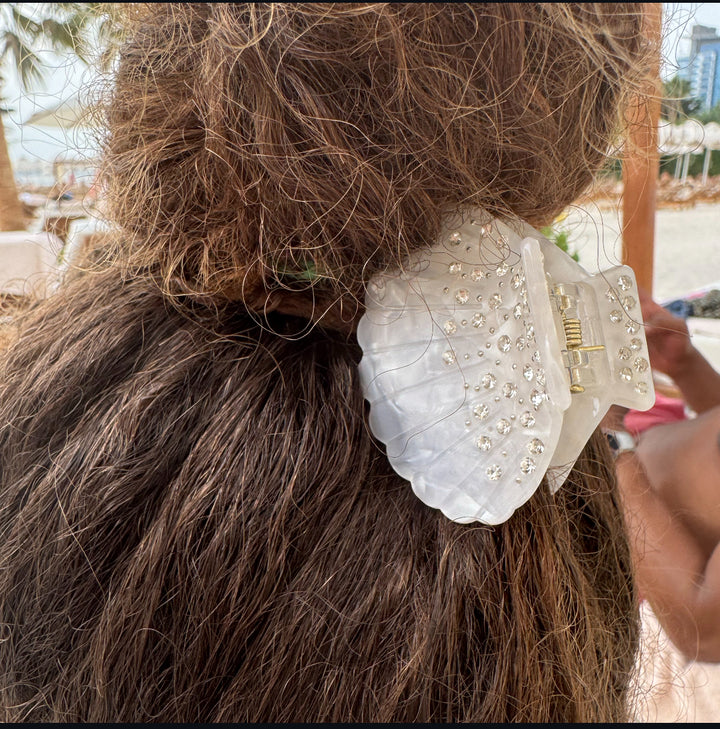 Diamanté Shell Hair Claw (Pack of 6)