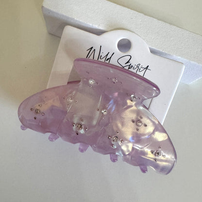 Lilac Diamanté Hair Claw (Pack of 10)