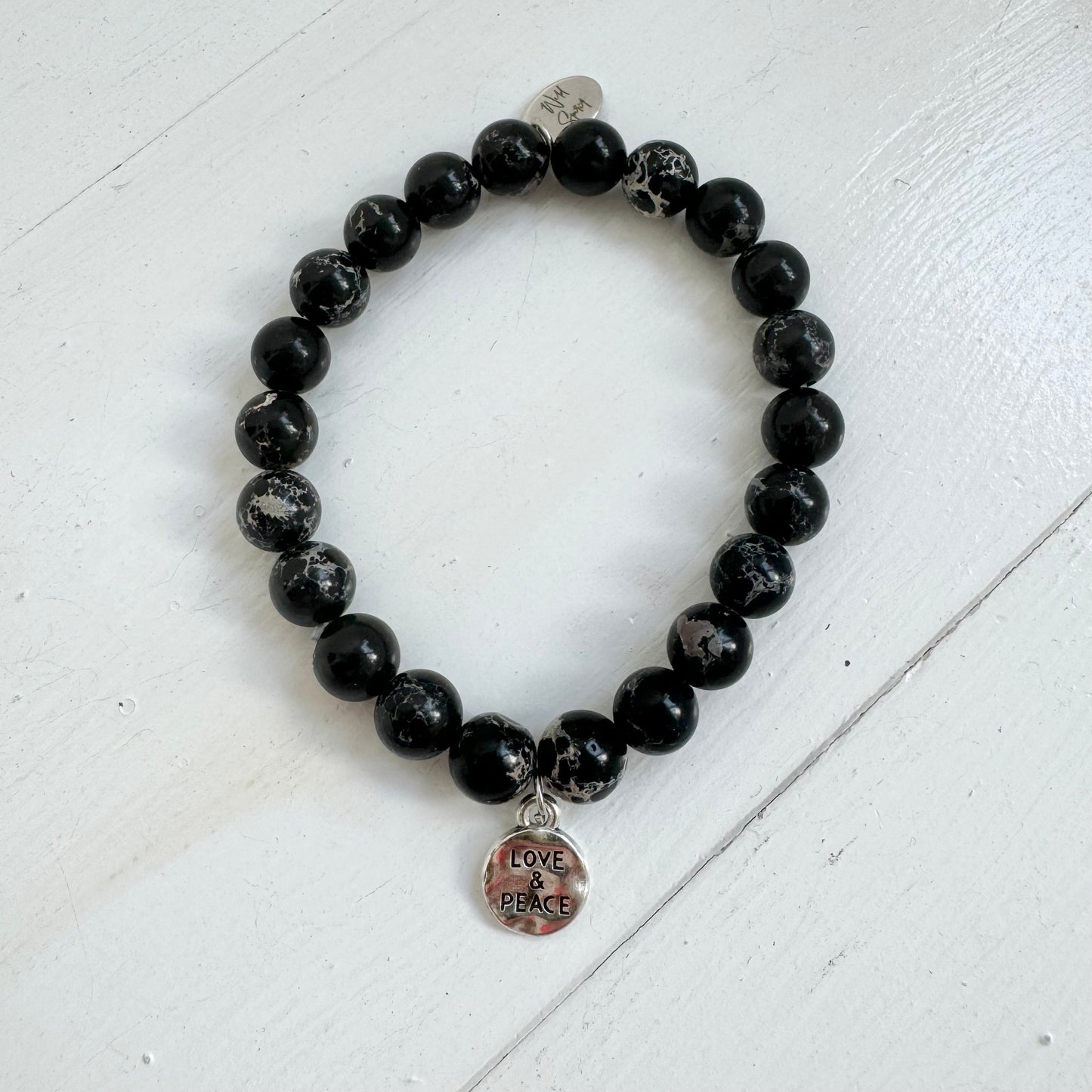 Love & Peace Bracelet - Black