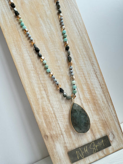 Grey Cleo Necklace