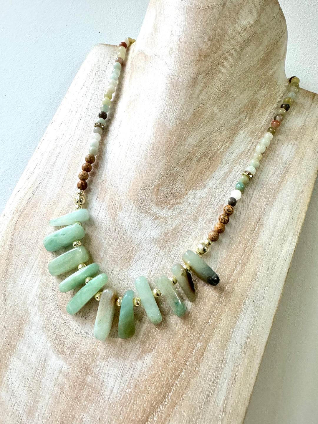 The Mika Short Necklace Amazonite