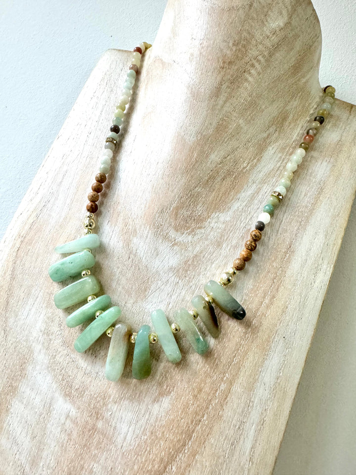 The Mika Short Necklace Amazonite