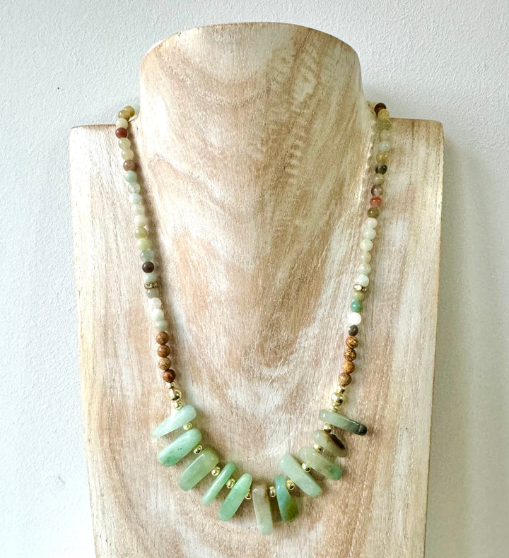 The Mika Short Necklace Amazonite