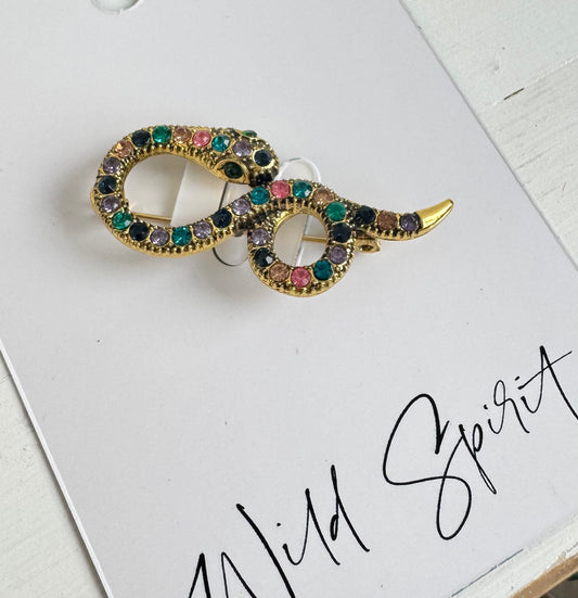 Mini Snake Rainbow Brooch