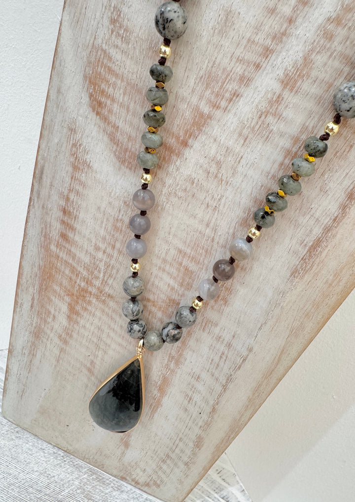 The Urban Glamour Labradorite Necklace