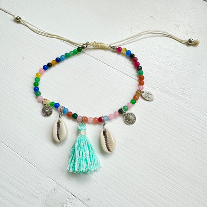 Rainbow Beads Anklet