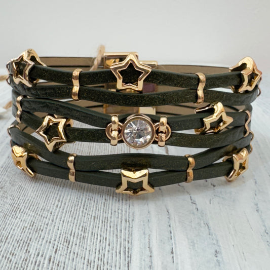 The Green Starlight Boho Cuff