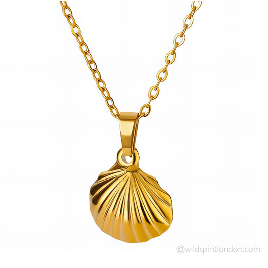 Waterproof 18K Gold Plated Shell Necklace