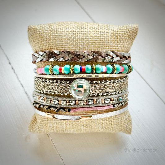 Silver Paloma Boho Cuff Bracelet
