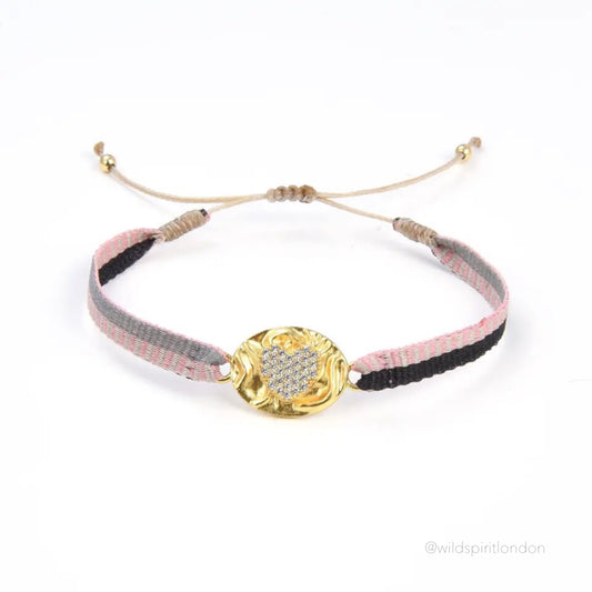 Pink Heart Friendship Bracelet