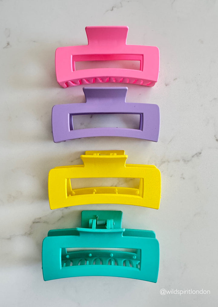 Bright Large Hair Claws (Mix 4 Pack)