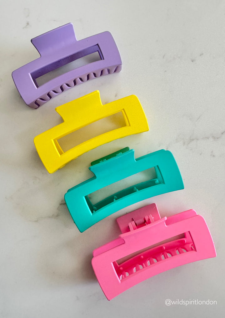 Bright Large Hair Claws (Mix 4 Pack)